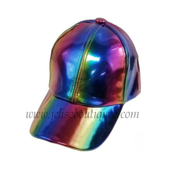 Accessories - 🇺🇸Rainbow Bright Hologram Fitted Cap🇺🇸